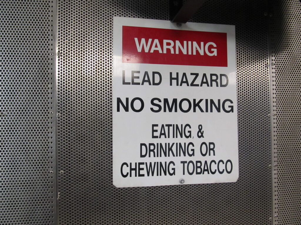 Lead hazard warning sign